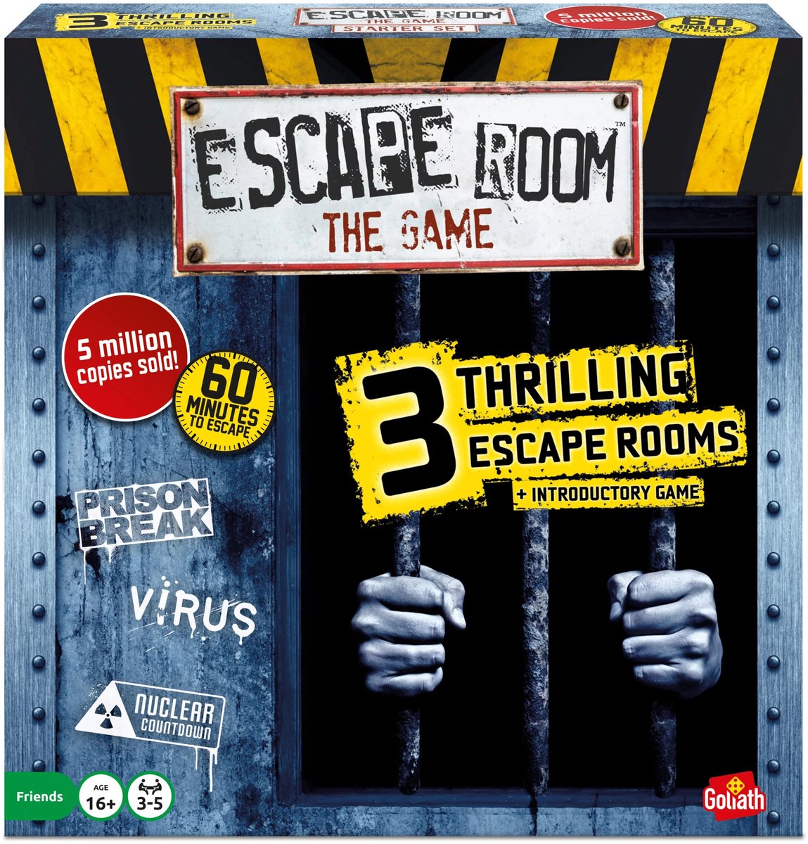 Goliath-Escape-Room-Spiel – 3 spannende Abenteuer für zu Hause (Englisch).