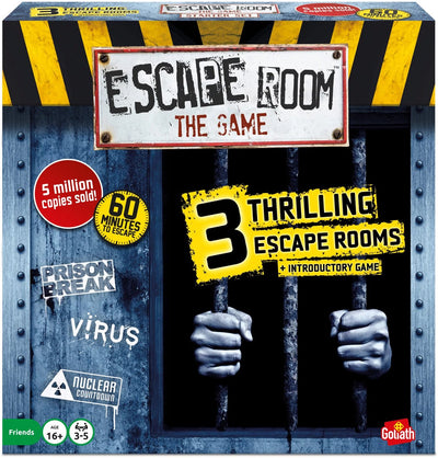 Goliath-Escape-Room-Spiel – 3 spannende Abenteuer für zu Hause (Englisch).