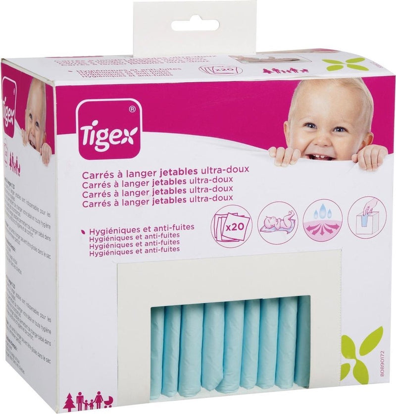 Tigex Einweg-Wickelauflage – 20 Stück (blau)