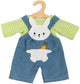 Dolls Latzhose mit gestreiftem Hemd Hase Lou, 28-35 cm