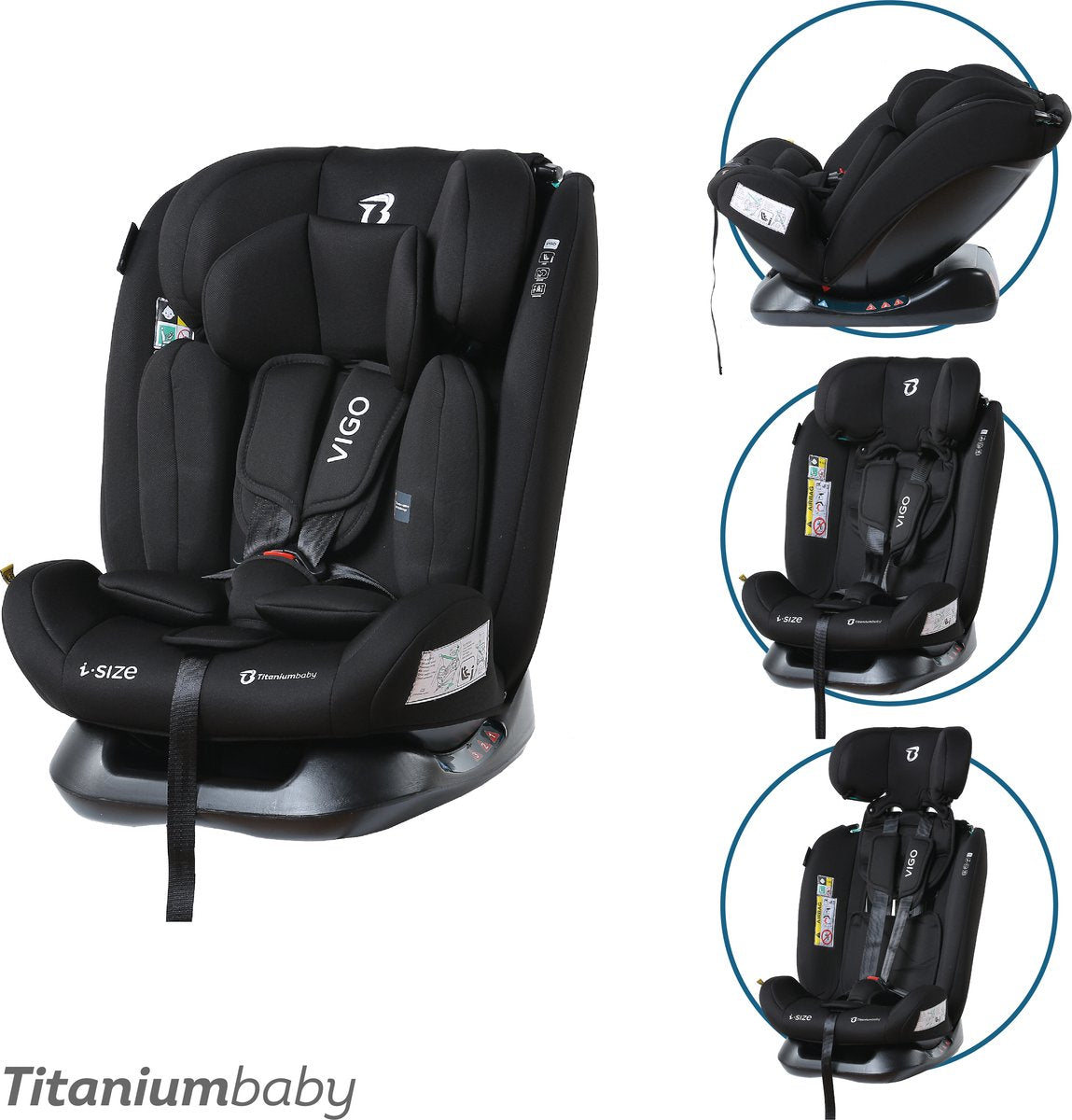 Titanium Baby Titanium Babyschale Vigo i-Size 40-150 cm – Schwarz