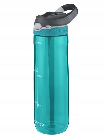 Contigo Ashland Autospout-Wasserflasche mit Strohhalm | große BPA-freie Trinkflasche mit 720 ml | Sportflasche | auslaufsichere Trinkflasche | ideal für die Schule, das Fitnessstudio, Radfahren, Laufen, Walken | Tauchen
