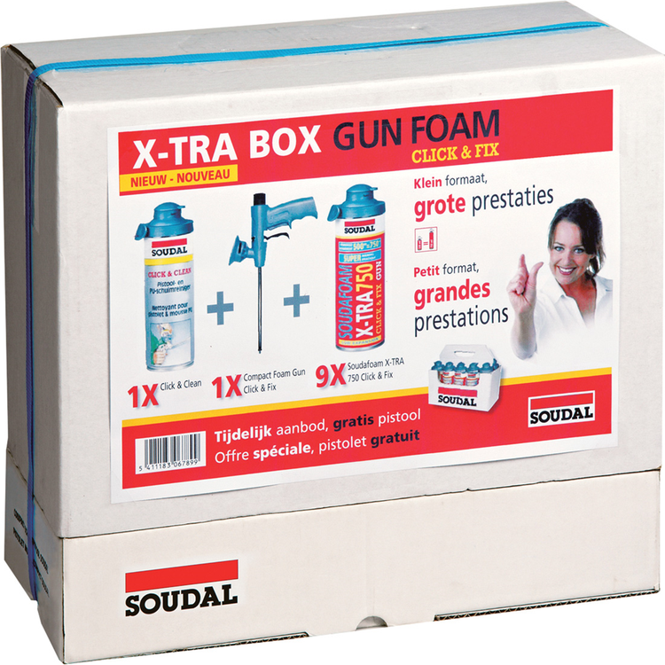 Soudal Kombibox Soudafoam X-tra Click Fix – 115000