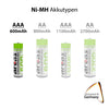 Batterieverkäufe Europa wiederaufladbare Batterien sind wiederaufladbare nimh aaa hr03 600mah, 2..