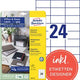 Etiketten avery 3474-10 70 x 37