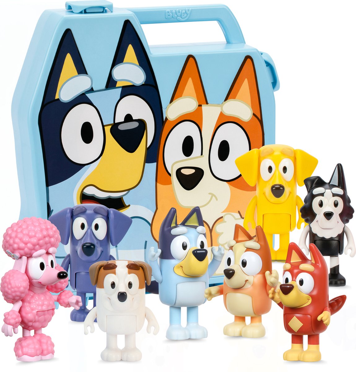 Bluey Go Koffer mit 8 Spielfiguren