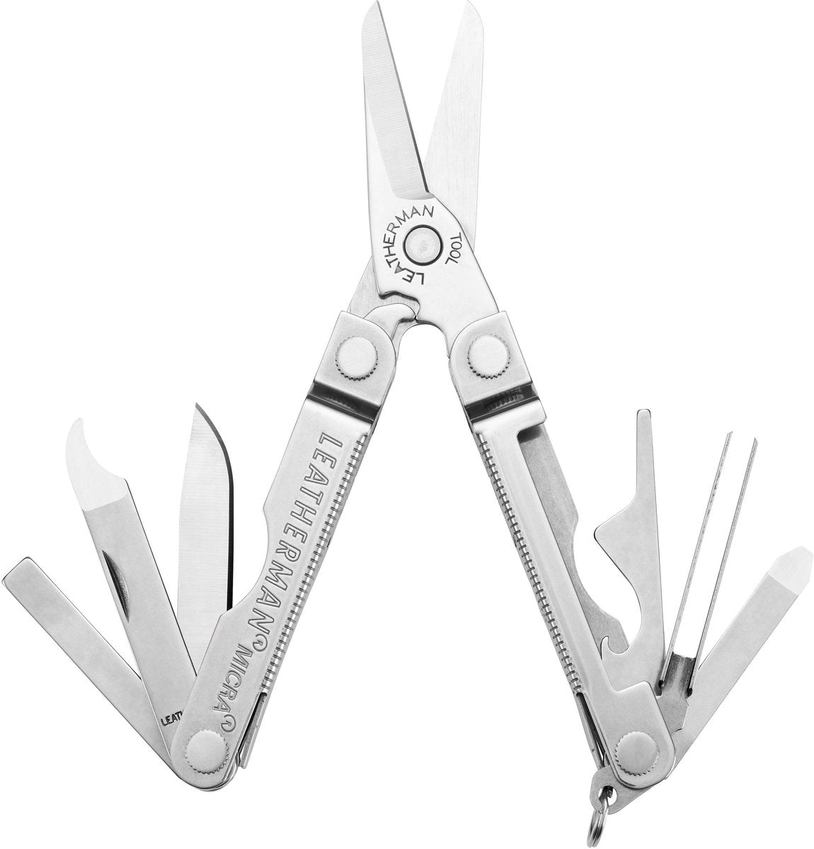 Leatherman - Micra Multitool - 10 Werkzeuge, Edelstahl, Schlüsselanhänger, Edelstahl