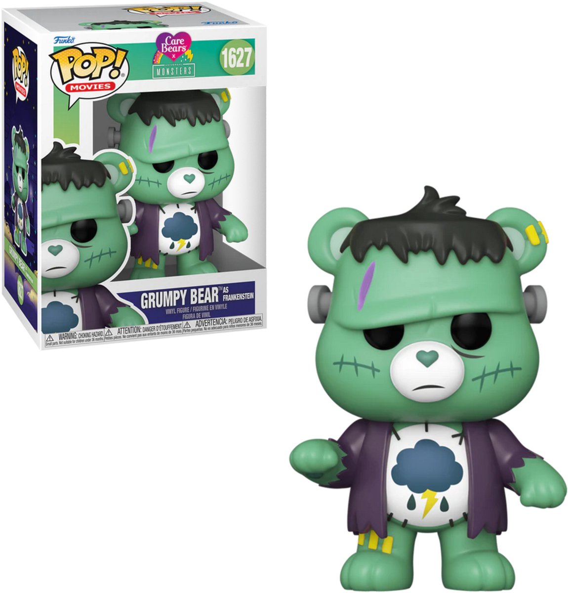 Funko Care Bears Care Bears x Universal Monsters – Grumpy Bear als Frankenstein Vinylfigur 1627 Pop! mehrfarbig