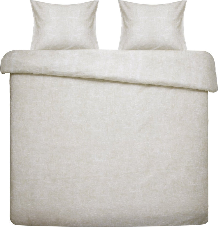 Damai Bettbezug ebba – Bio-Baumwolle – 200 x 200 220 cm – beige + 2 Kissenbezüge 60 x 70