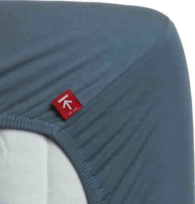 Bettwäschehouse – Jersey – Topper-Spannbettlaken – 160 x 220 cm – kühles Grau