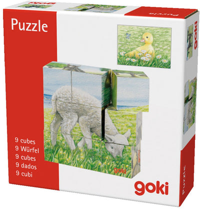 Goki Holzblock Puzzle Farm