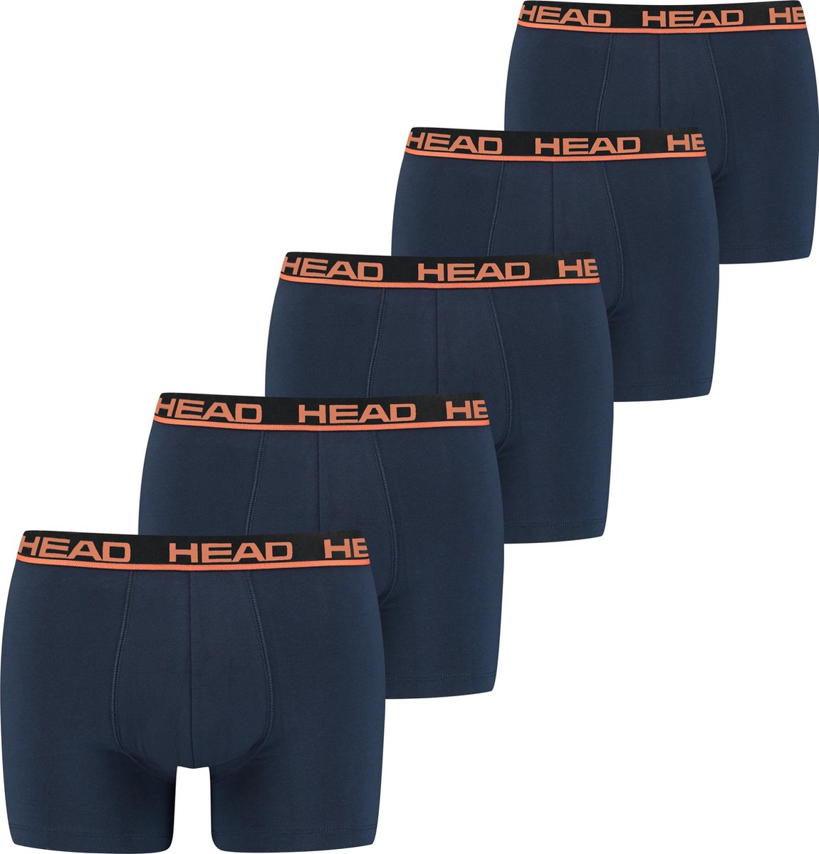 Head Boxershorts Orange Peacoat 5er-Pack-L
