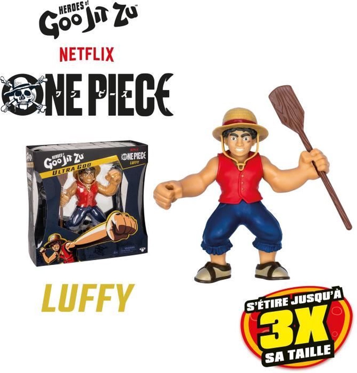 Moose Toys One Piece Goo Jit Zu Stretchfigur Legendäre Ruffy 11 cm Minifigur