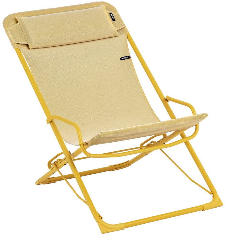 Lafuma Transaswing - Schaukelstuhl - Strandstuhl - Loungesessel - verstellbar - klappbar - Batyline - Miel (Gelb)