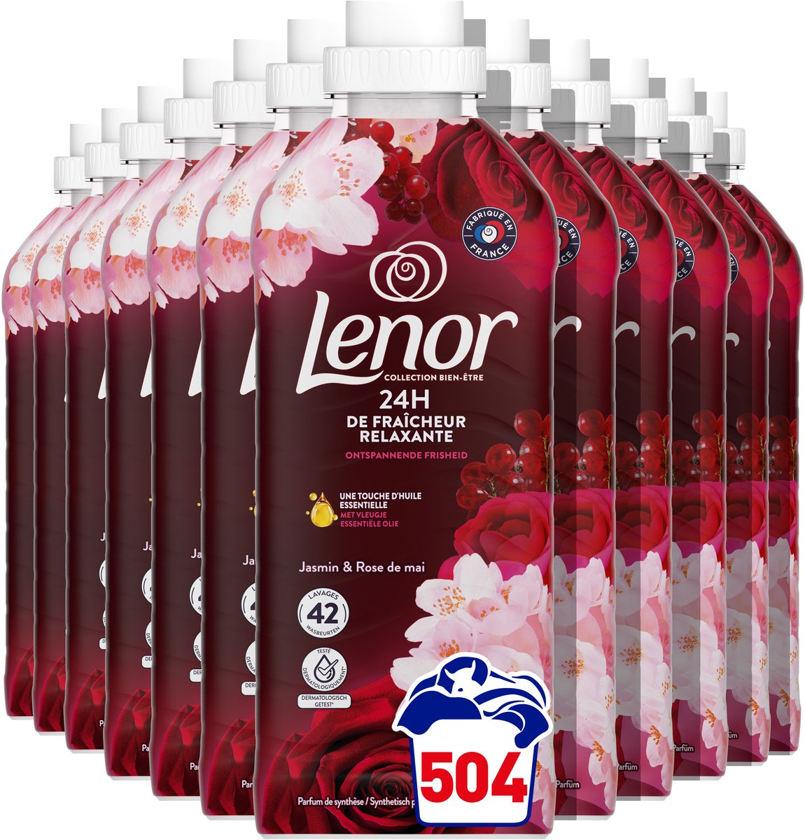 Lenor Weichspüler Jasmin Rose de Mai – 12 x 42 Wäschen