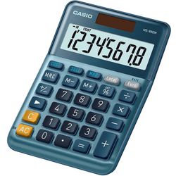 Casio Tischrechner MS-88EM, 8-stelliges Display, blau