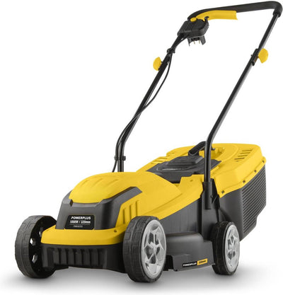 Powerplus Elektro-Rasenmäher powerg62203 – 1000 W, 320 mm ø Rasenmäher, Gartengerät, mit Grasfangsystem und Heckauswurf