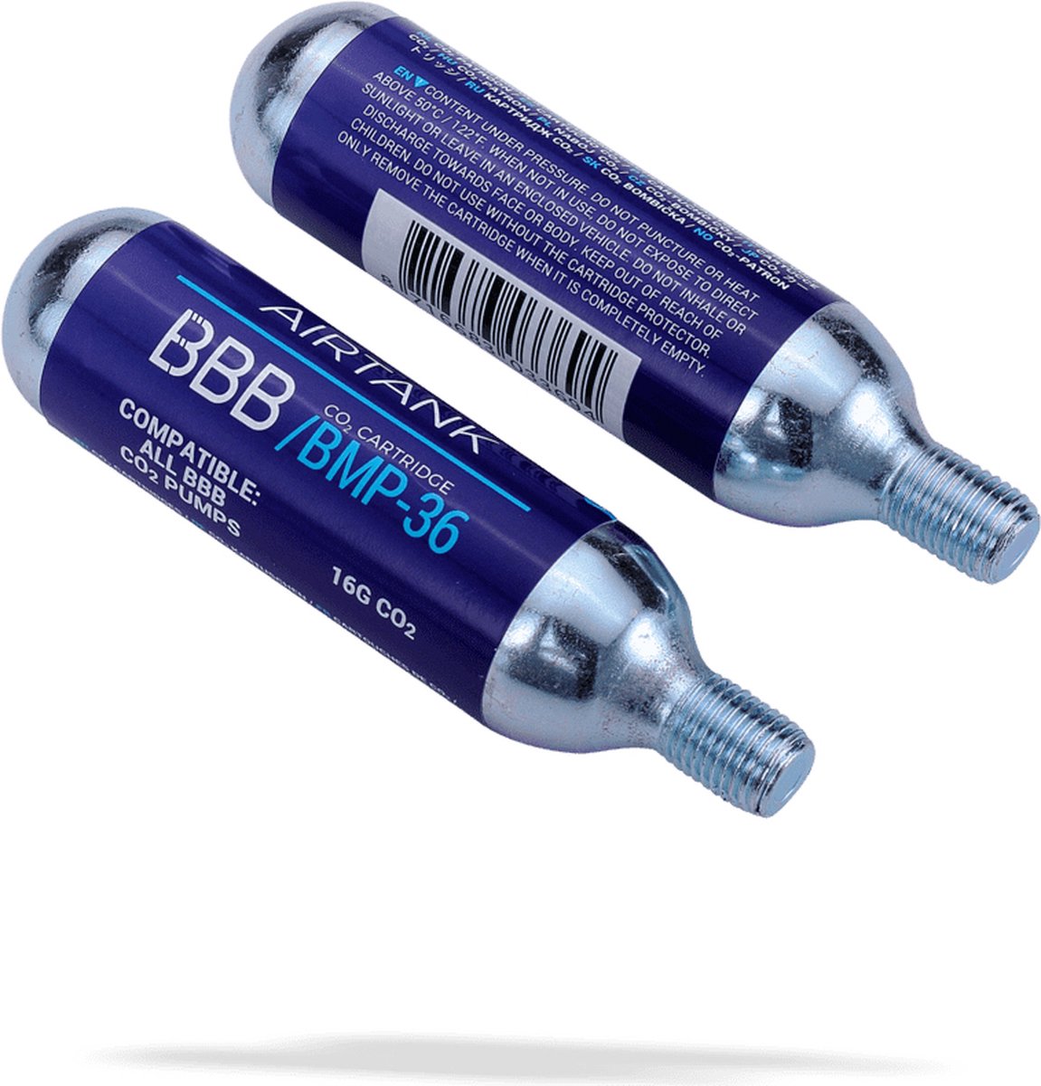 BBB Lufttanks BMP-35 CO2 Ersatz-CO2-Kartusche mit Gewinde 16 g – 2 Stk.