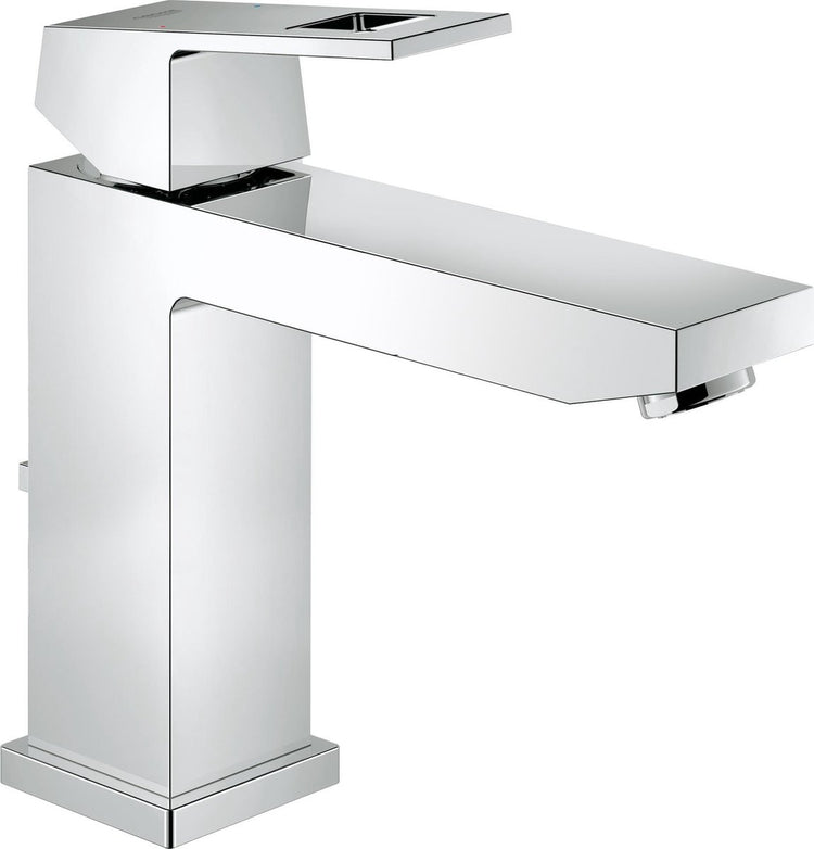 Grohe Eurocube Waschtischarmatur – mittlerer Auslauf – mit Ablaufgarnitur – Chrom – wassersparend