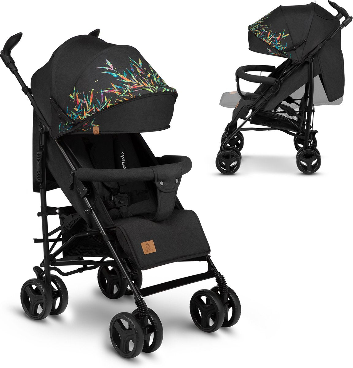 Lionelo Irma Buggy – Kinderwagen – robuster und leichter 7 kg Kinderwagen – geeignet für Kinder bis 15 kg – gefederte Räder – 360° – von 6 Monaten bis 5 Jahren – Aufbewahrungskorb – verstellbarer Griff – Schnellklappsystem – kompakte Größe – Moskitonetz