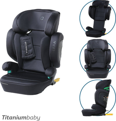 Titanium Baby Titanium Babyschale Terra I Größe 100-150 cm - Schwarz