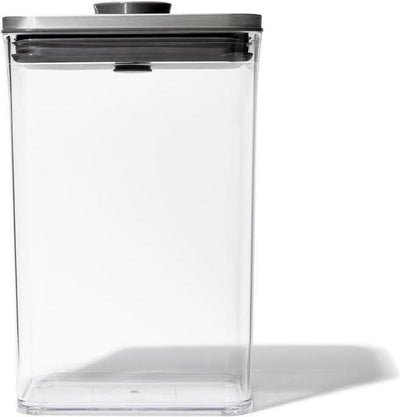 Oxo – Pop-Stahl-Vorratsbehälter – rechteckig – mittel – 2,6 Liter