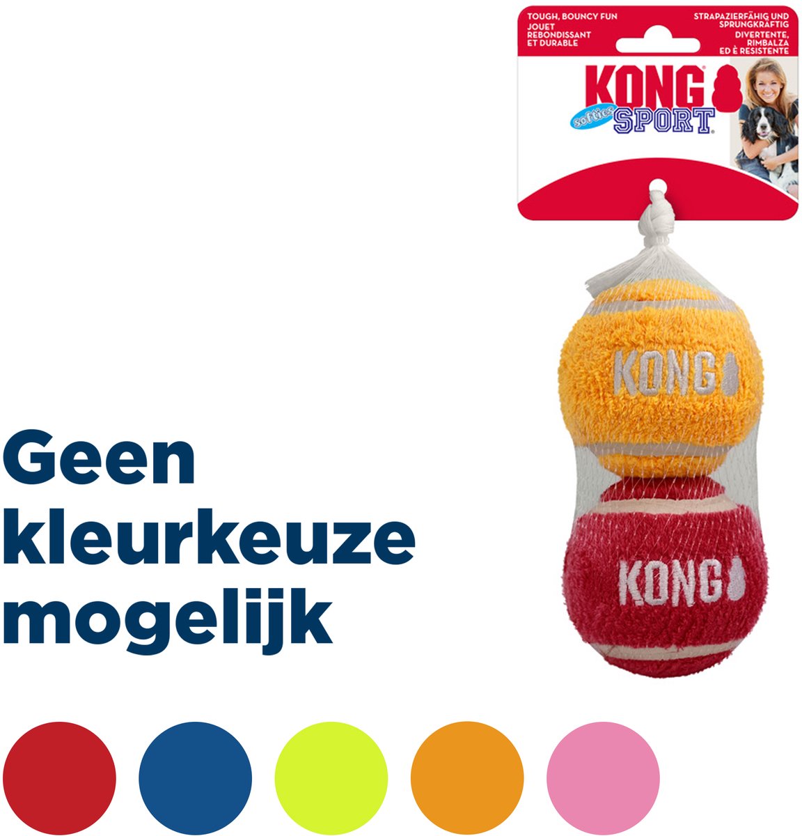 Kong Sport Softies Bälle – Hundespielzeug – sortiert 2 Stück groß