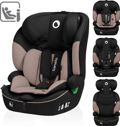 Lionelo Levi i-Size-Autositz 76–150 cm (9–36 kg) – Gruppe 1 2 3 – vorwärtsgerichtet – 5-Punkt-Gurt – verstellbare Kopfstütze – Memory-Schaum – Dri-Seat – ECE R129 03