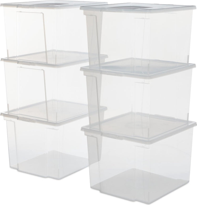 Iris nützliche Aufbewahrungsbox Aufbewahrungsbox – 30l – Kunststoff – transparent – 6er-Set