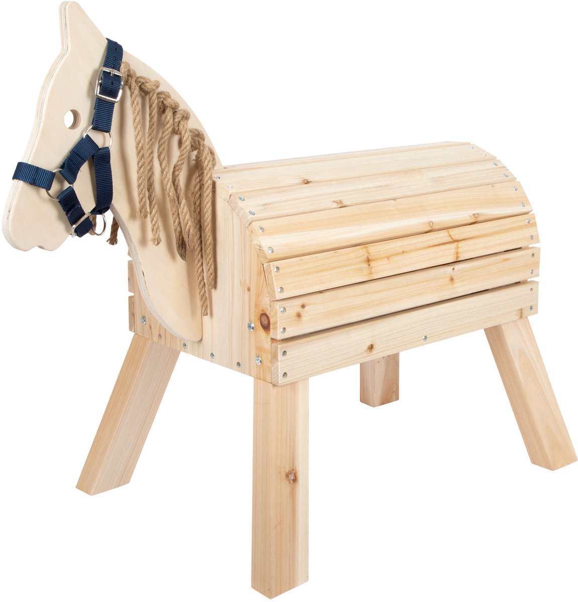 Kleines Fuß Holz Pferd kompakt