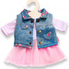 Puppenkleid mit Giletje, 28-35 cm