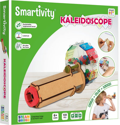 Smartivity mechanisches Kaleidoskop – 3D-Bausatz Kaleidoskop aus Holz – nachhaltiges Konstruktionsspielzeug Modellbau – Geschenk für junge Erwachsene – ab 8 Jahren bis Erwachsene