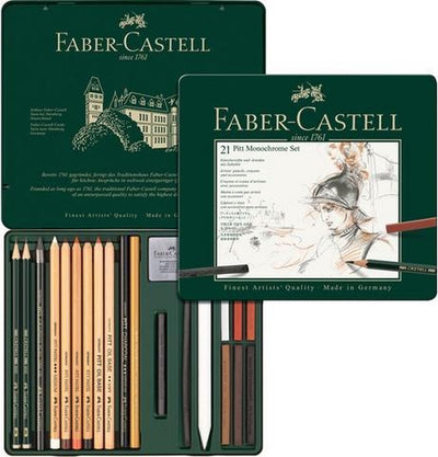 Faber-Castell Pitt Monochrom-Set – 21-teilig – FC-112976