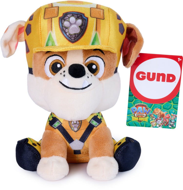 Paw Patrol Gund – das Dino-Film-Kuscheltier von Rubble, offiziell lizenziertes Kuscheltier, Film-Merchandise, 15,2 cm