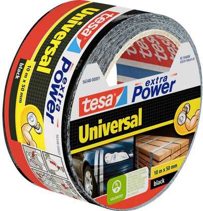 Tesa 1001550 - Extra Power uni.10x48 schwarz | 3 Stück