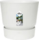 Elho Greenville Round 16 – Blumentopf für den Außenbereich mit Wasserreservoir – 100 % recycelter Kunststoff – ø 16 x H 15,3 cm – weiß