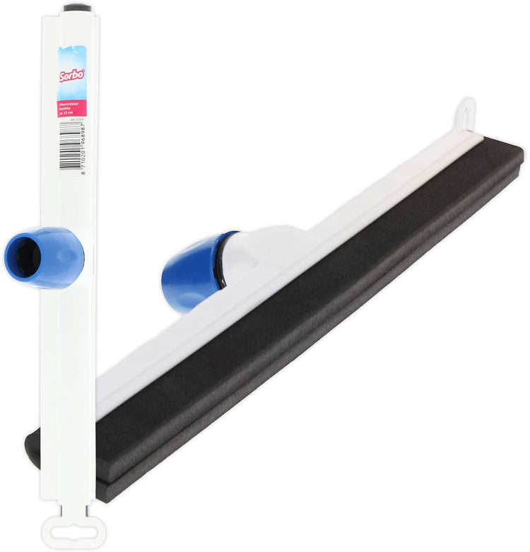 Sorbo Bodenwischer 45 cm – weißer Kunststoff mit Moosgummikante – ideal für Bad und Küche