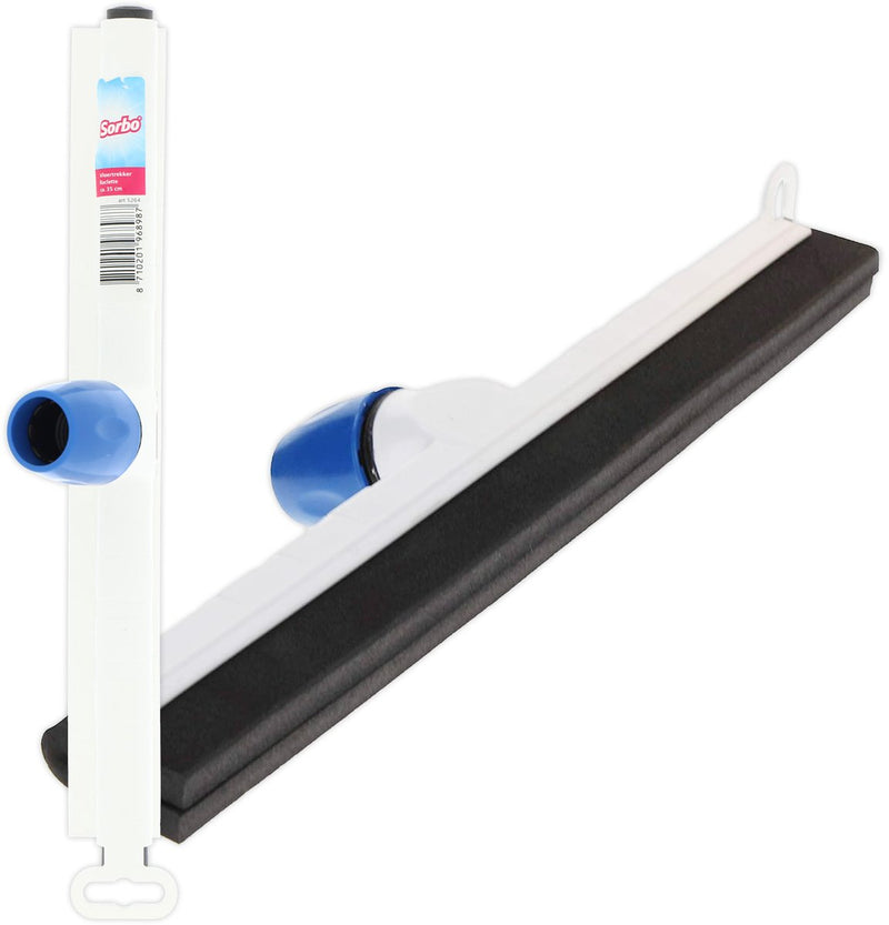 Sorbo Bodenwischer 45 cm – weißer Kunststoff mit Moosgummikante – ideal für Bad und Küche