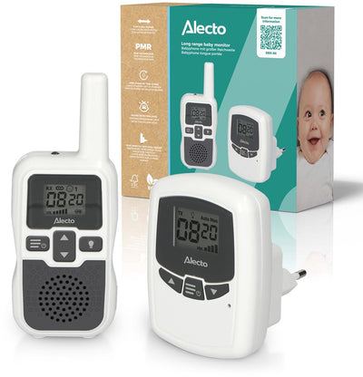 Alecto dbx-80 – Babyphone mit großer Reichweite – bis zu 3 km – Weiß Anthrazit
