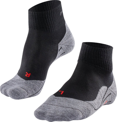 Falke TK5 kurze Anti-Blister Wandersocken aus dünnem Woll-Funktionsmaterial Damen Schwarz – Größe 41-42