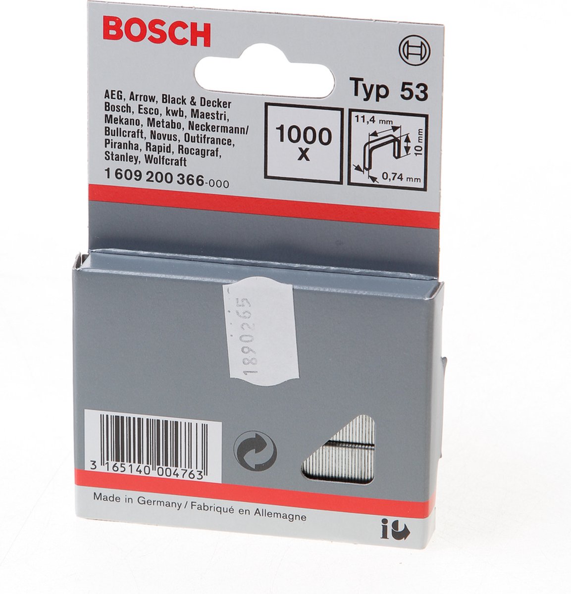 Bosch - nicht mit Feingewinde Typ 53 - 11,4 x 0,74 x 10 mm