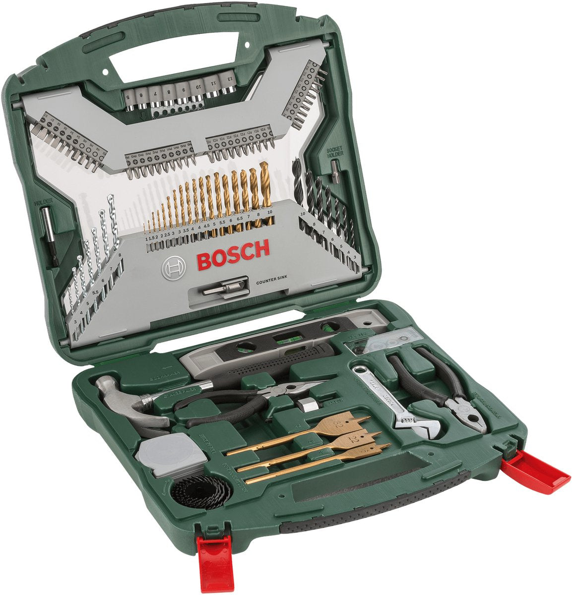 Bosch X-Line Bohrer-Set – 103-teilig – Holz, Metall und Stein