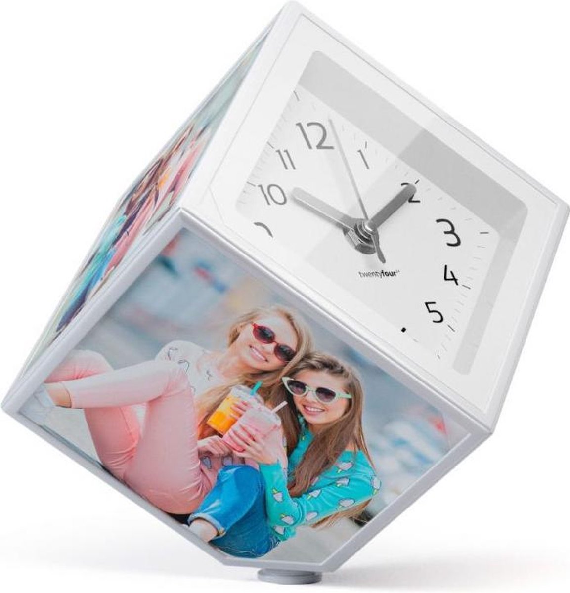 Balvi Fotowürfel drehbar mit Uhr für 10 x 10 cm