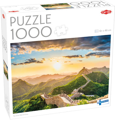 Taktik: Die Chinesische Mauer – Puzzle – 1000 Teile – ikonisches Weltwunder – Berglandschaft bei Sonnenaufgang – hohe skandinavische Qualität