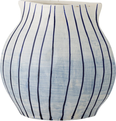 Bloomingville Esra Vase – Blau – Steingut