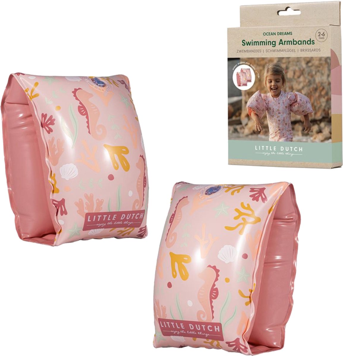 Kleine niederländische Ozeanträume schwimmen rosa rosa, 2-6 Jahre alt