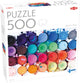 Tactic Wasserfarben – Puzzle – 500 Teile – bunte Aquarellpalette – kreative Kunst- und Malmaterialien – hohe skandinavische Qualität