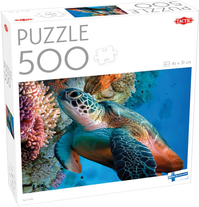 Taktik-Meeresschildkröte – Puzzle – 500 Teile – Meeresschildkröte im tropischen Ozean – Unterwasserwelt und Meerestiere – hohe skandinavische Qualität