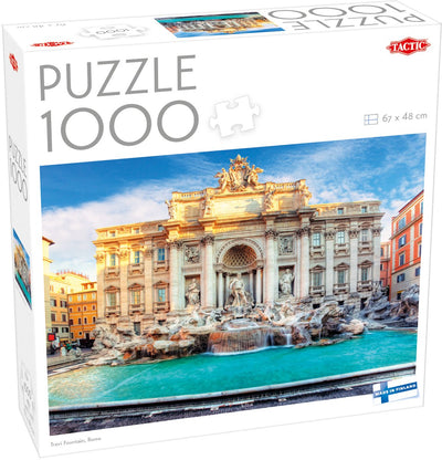 Tactic Trevi-Brunnen, Rom – Puzzle – 1000 Teile – ikonisches italienisches Denkmal – klassische Barockarchitektur – hohe skandinavische Qualität