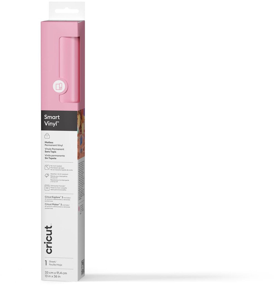 Cricut Smart Vinyl permanent 33 x 91 cm – hellrosa (1 Blatt)